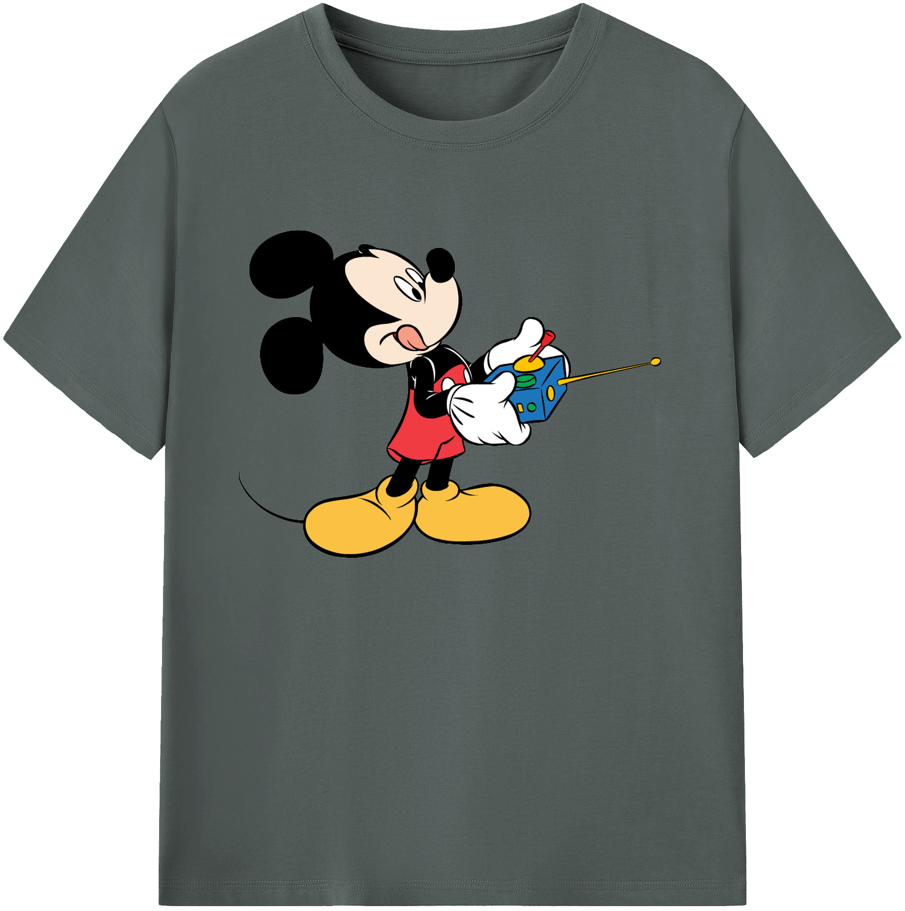 ミッキーマウス Mickey Mouse 綿100％ メンズ半袖Tシャツ｜肌触りやわらか＆通気性